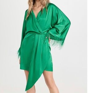 Wayf long sleeve Kelly Green dress S